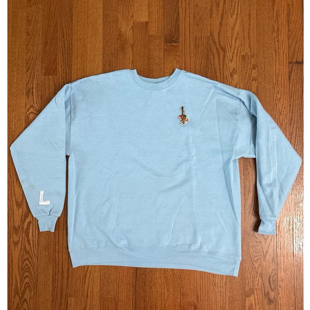 Hanes EcoSmart Unisex‎ XL Crewneck Light Blue Pullover Sweatshirt- Jerry Patch